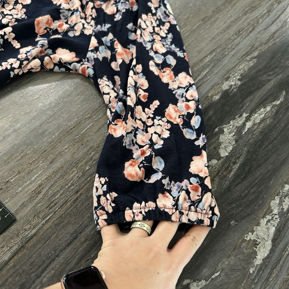 J Jill Top XL Floral Boho Off Shoulder Cottagecore Stretch Feminine Dainty - Picture 5 of 10